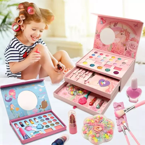 ست لوازم آرایشی سه طبقه طرح یونیکورن unicorn makeup box_اسباب بازی